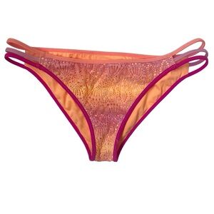 Victoria’s Secret Lace Bikini Bottom Magenta & Orange Women’s Size M
